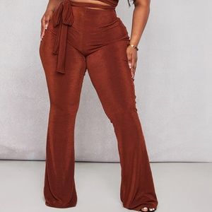 Plus Chocolate Stretch Flare Pant